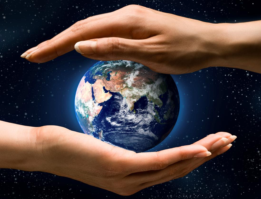 world in hands image